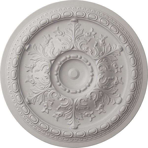 Ekena Millwork Oslo Ceiling Medallion (Fits Canopies up to 7 5/8"), 38 3/8"OD x 2 7/8"P, Ultra Pure White CM38OSUWF - main